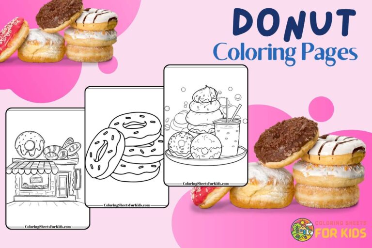 Donut Coloring Pages