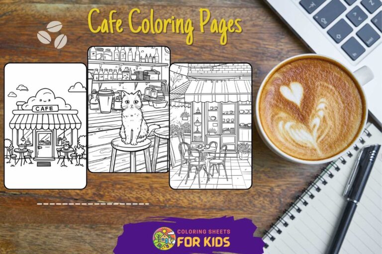 Cafe Coloring Pages