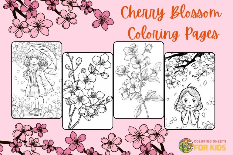 Cherry Blossom Coloring Pages