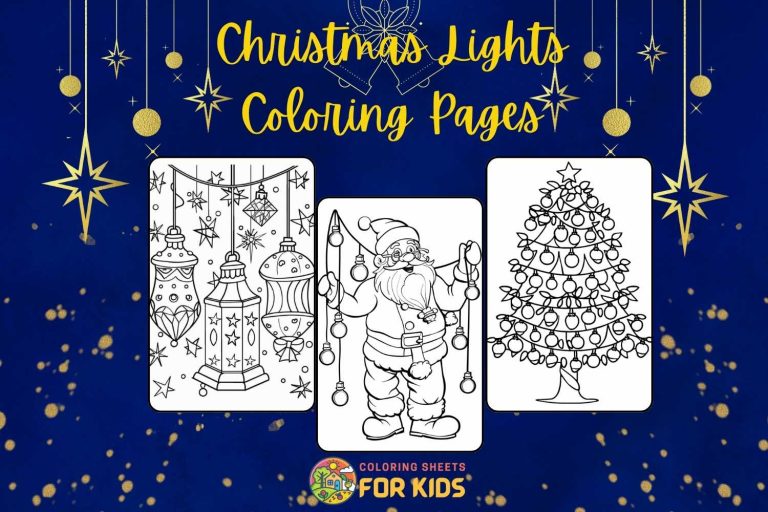 Christmas Lights Coloring Pages