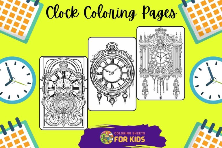 Clock Coloring Pages