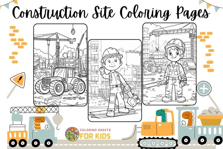 Construction Site Coloring Pages