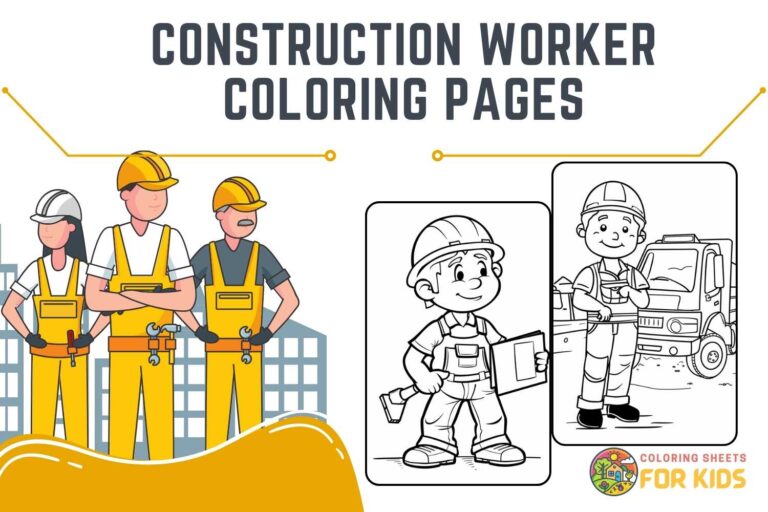 Construction Worker Coloring Pages