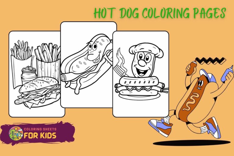 Hot Dog Coloring Pages
