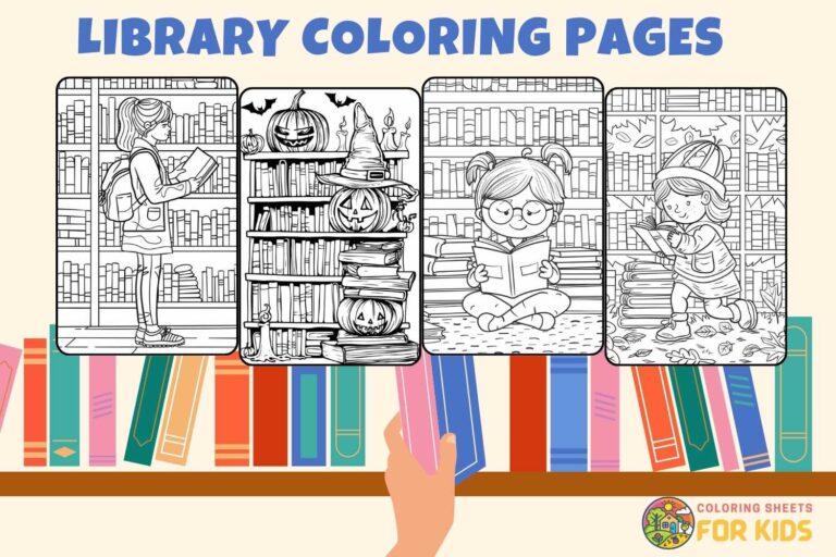 Library Coloring Pages