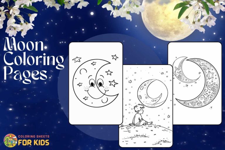 Moon Coloring Pages