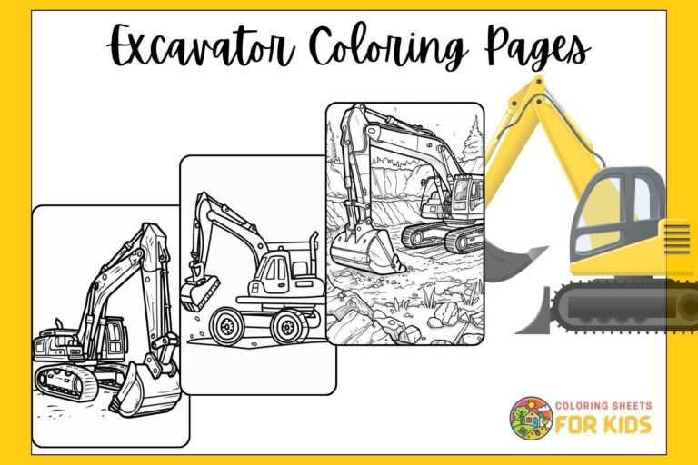 Excavator Coloring Pages