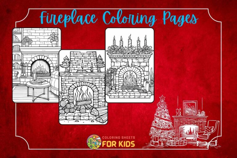 Fireplace Coloring Pages