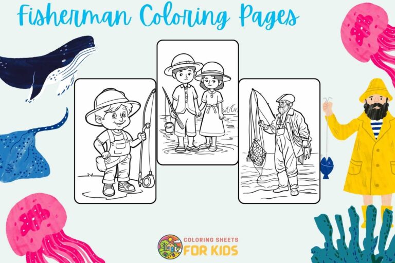 Fisherman Coloring Pages