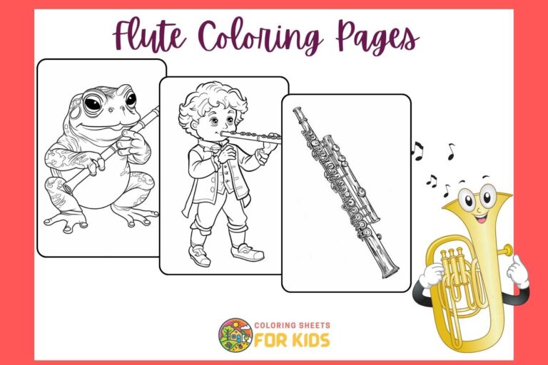 Flute Coloring Pages