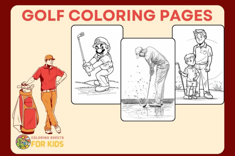 Golf Coloring Pages