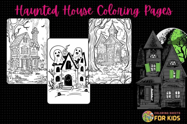 Haunted House Coloring Pages
