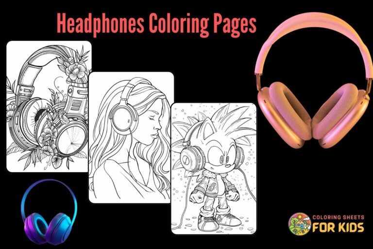 Headphones Coloring Pages