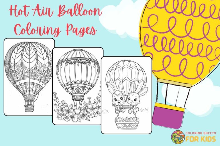 Hot Air Balloon Coloring Pages