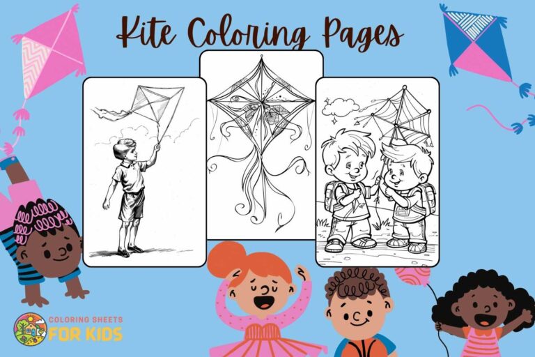 Kite Coloring Pages