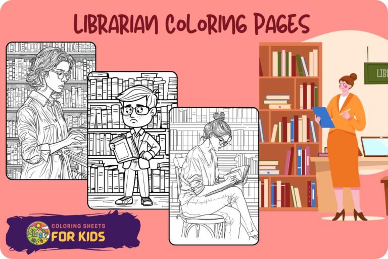 Librarian Coloring Pages