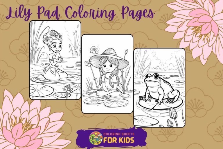 Lily Pad Coloring Pages