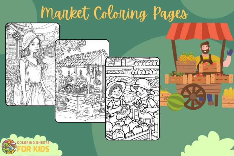 Market Coloring Pages