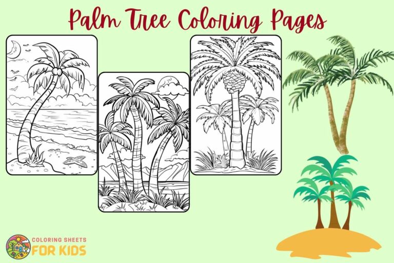 Palm Tree Coloring Pages