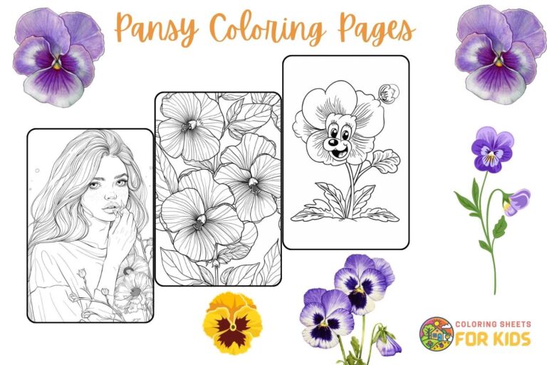 Pansy Coloring Pages
