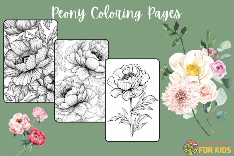 Peony Coloring Pages