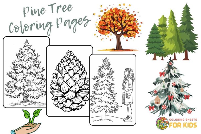 Pine Tree Coloring Pages