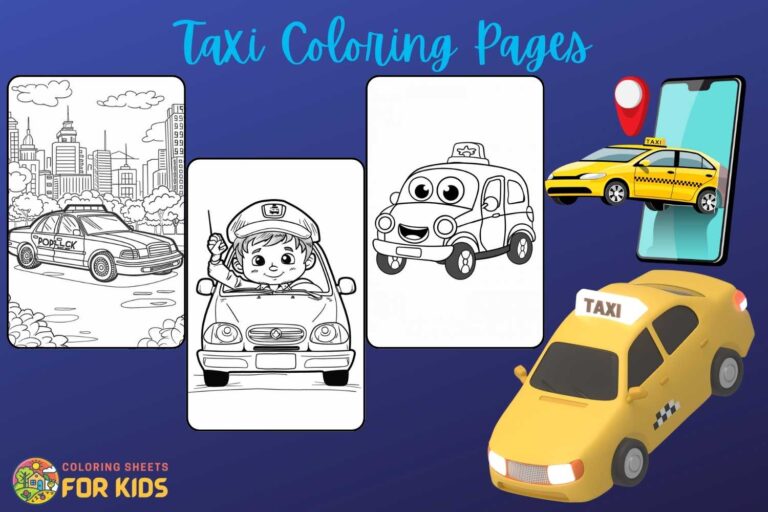 Taxi Coloring Pages