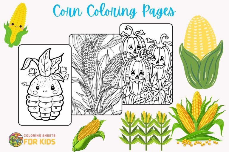 Corn Coloring Pages