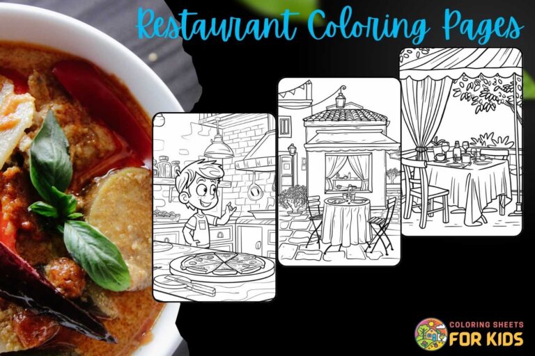 Restaurant Coloring Pages