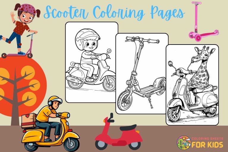 Scooter Coloring Pages