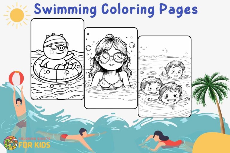 Swimming Coloring Pages