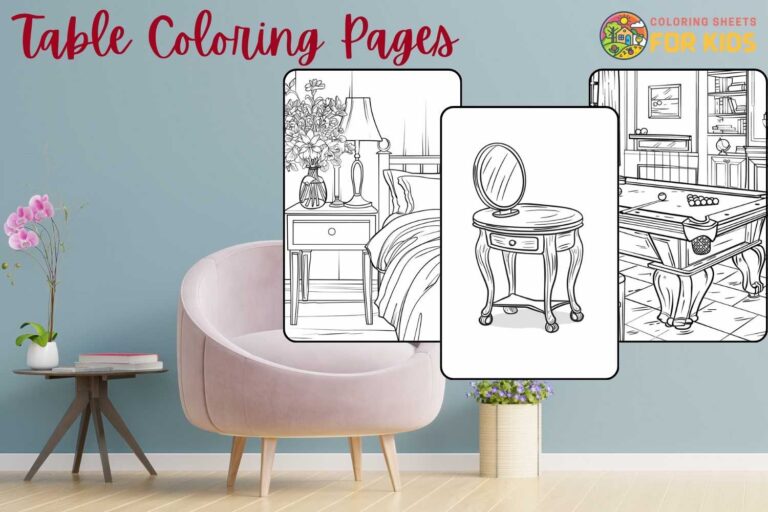 Table Coloring Pages