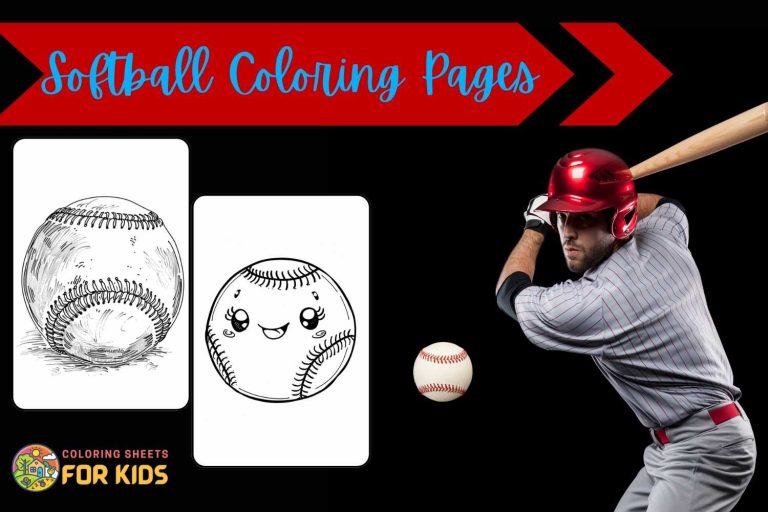 Softball Coloring Pages