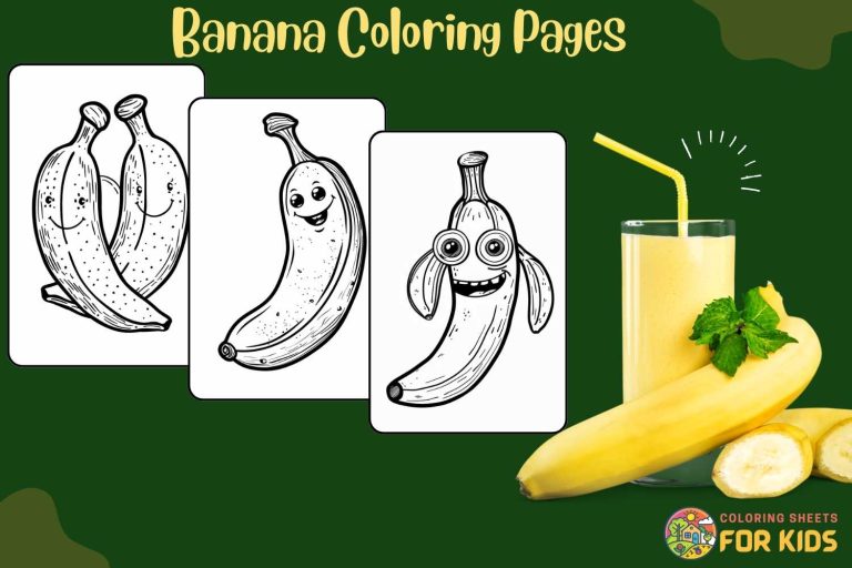 Banana Coloring Pages
