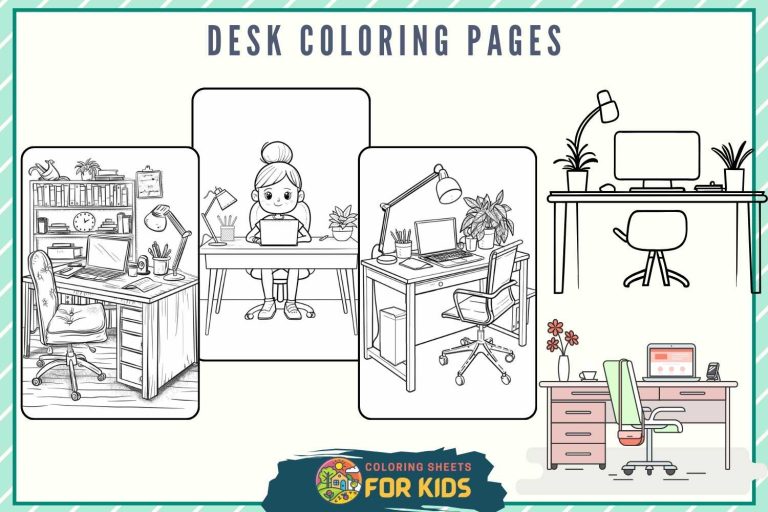 Desk Coloring Pages