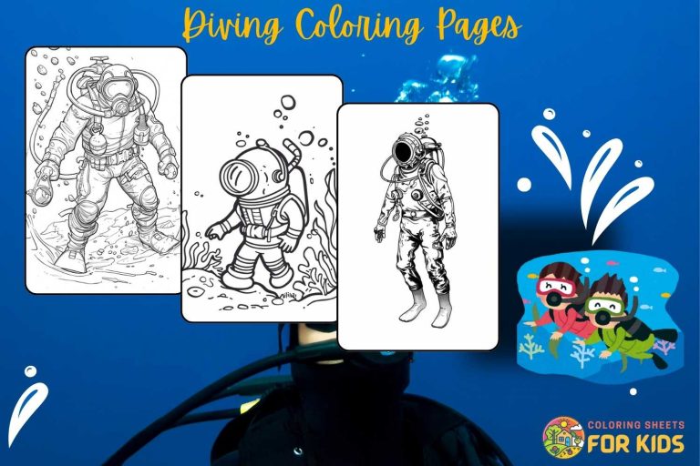 Diving Coloring Pages