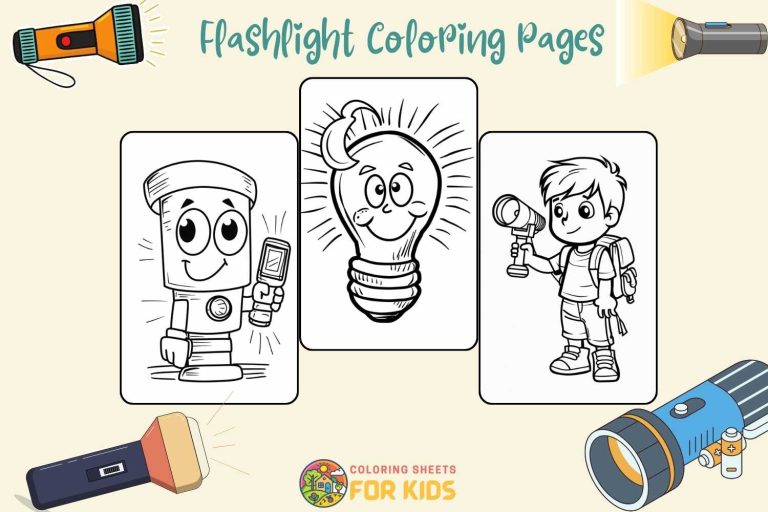 Flashlight Coloring Pages
