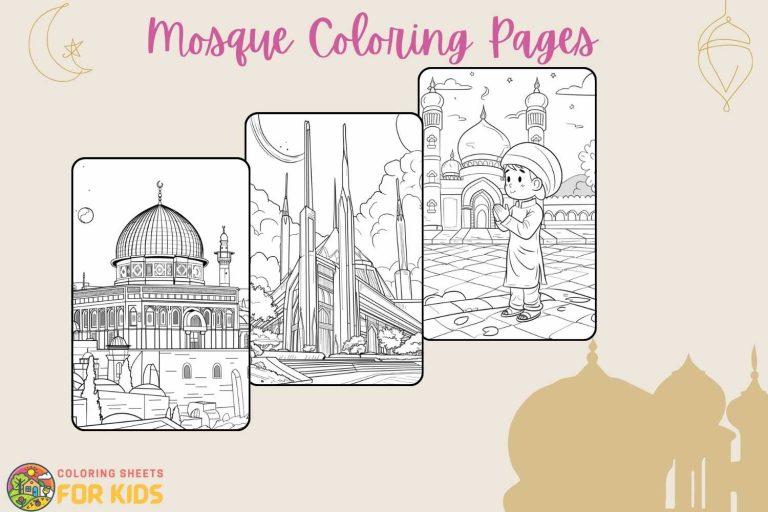 Mosque Coloring Pages