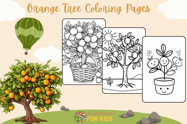 Orange Tree Coloring Pages
