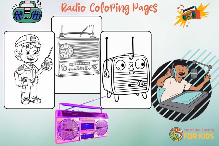 Radio Coloring Pages