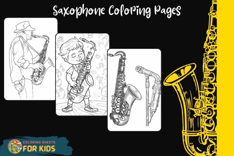 Saxophone Coloring Pages