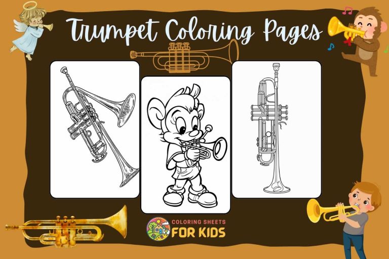 Trumpet Coloring Pages
