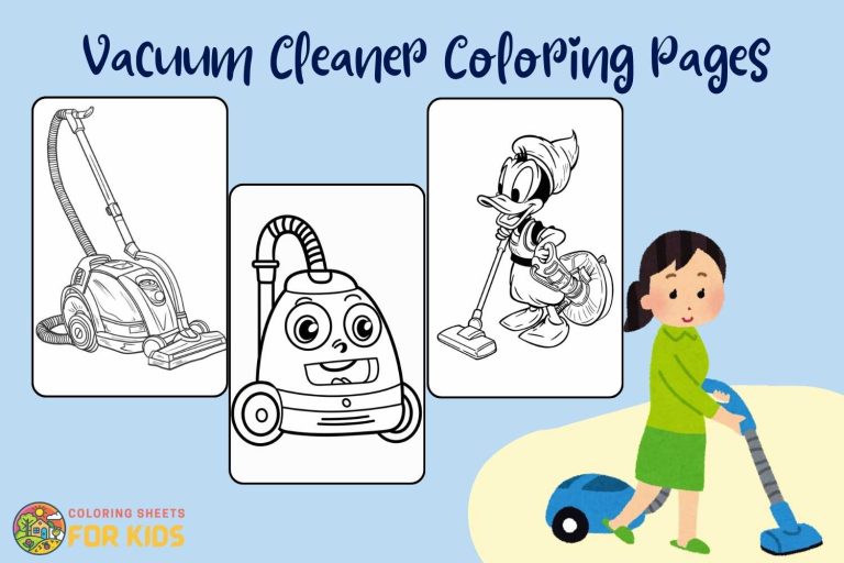 Vacuum Cleaner Coloring Pages