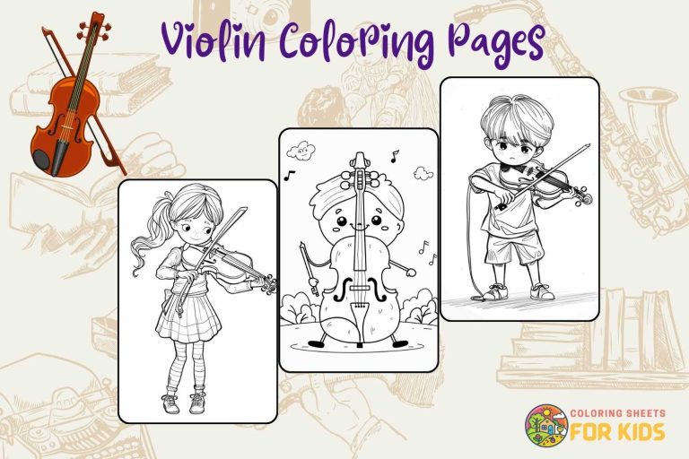 Violin Coloring Pages