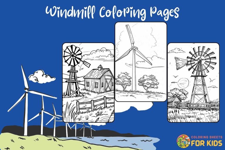 Windmill Coloring Pages