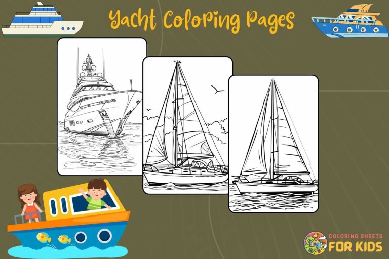Yacht Coloring Pages